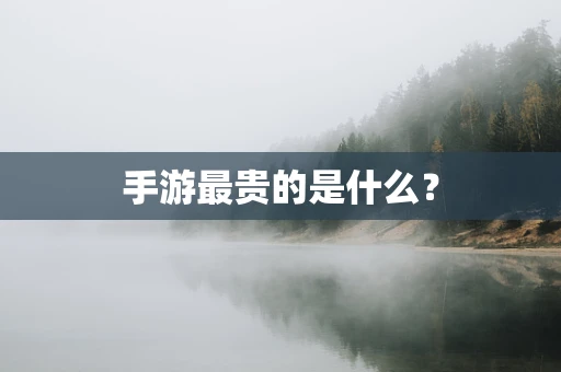 手游最贵的是什么？