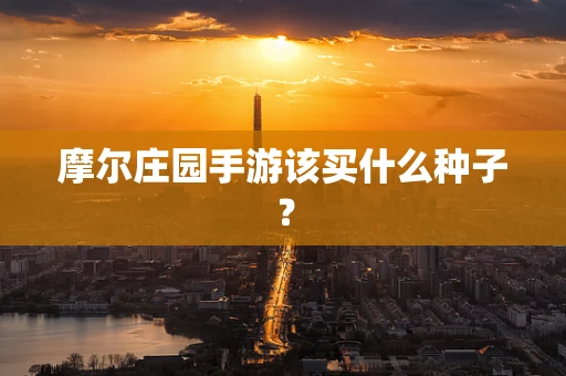 摩尔庄园手游该买什么种子？