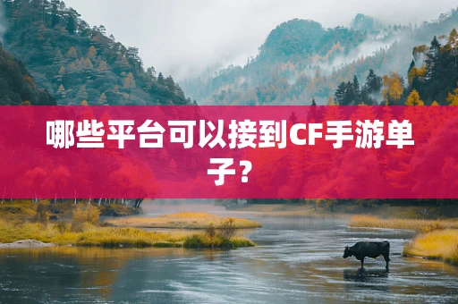 哪些平台可以接到CF手游单子？