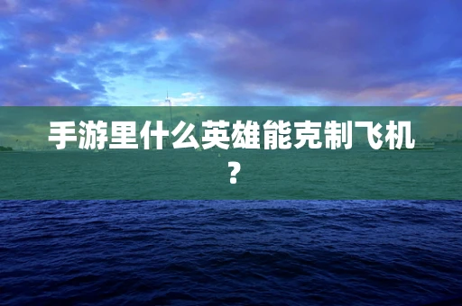 手游里什么英雄能克制飞机？