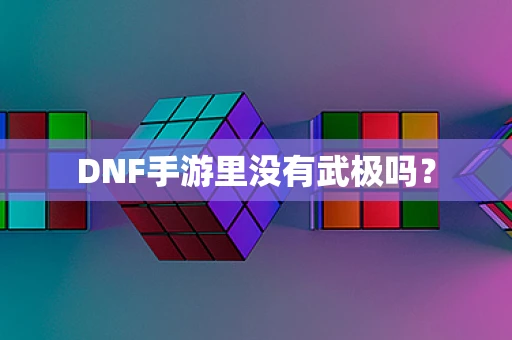 DNF手游里没有武极吗？