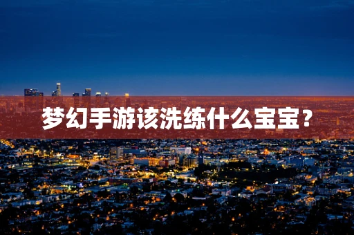 梦幻手游该洗练什么宝宝？