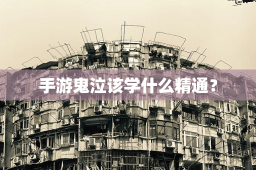 手游鬼泣该学什么精通？