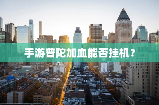 手游普陀加血能否挂机？