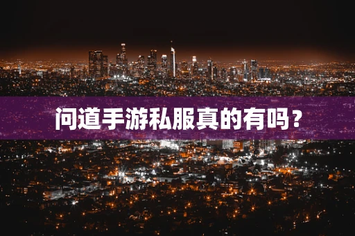 问道手游私服真的有吗？