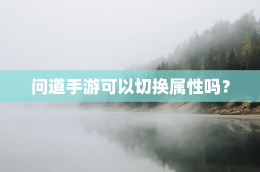 问道手游可以切换属性吗？