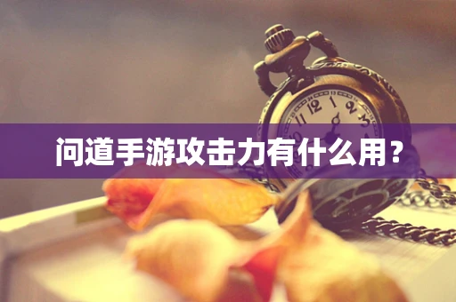 问道手游攻击力有什么用？
