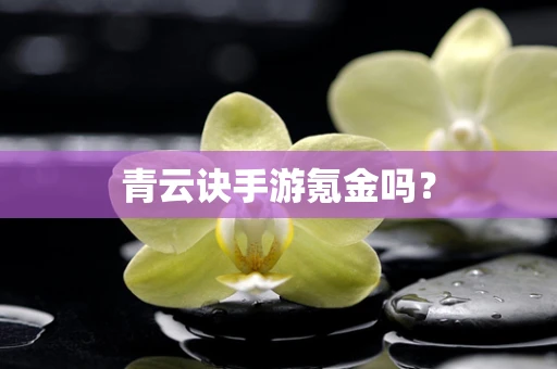 青云诀手游氪金吗？