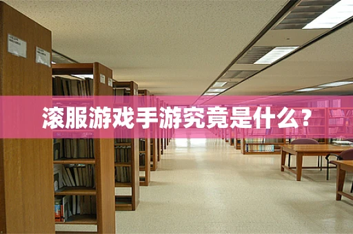 滚服游戏手游究竟是什么？
