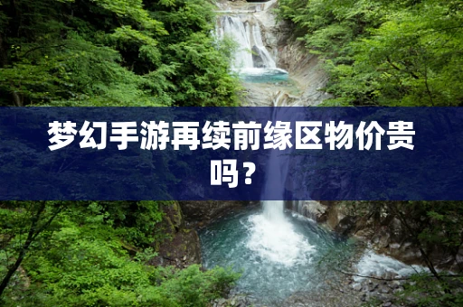 梦幻手游再续前缘区物价贵吗？
