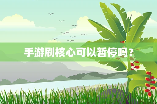 手游刷核心可以暂停吗？